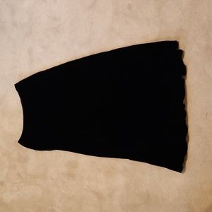 Black velvet skirt